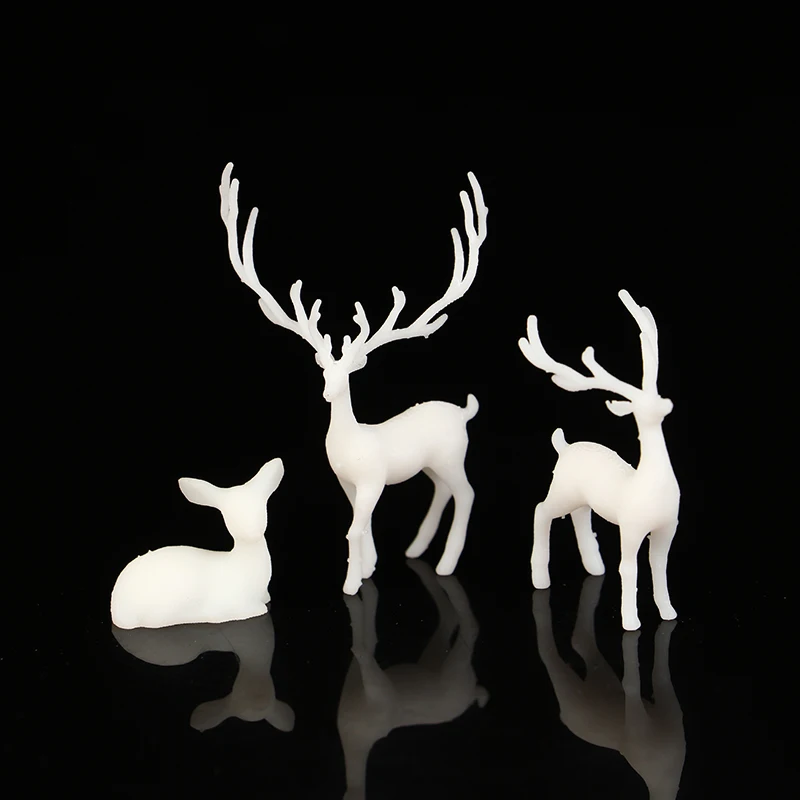 1 шт. пластиковый хрустальный олень Рождественский лес Лось Белый десертный