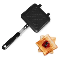 breakfast sandwich maker non stick fast heating toaster waffle panini grill with long handle for breakfast bread snacks accessor