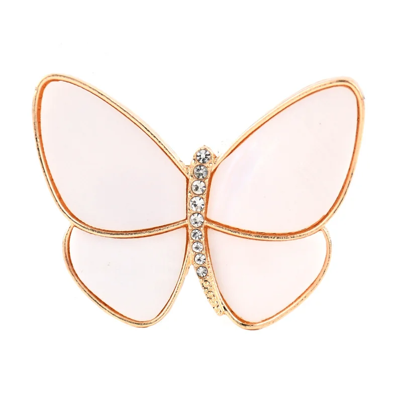 Элегантная брошь-бабочка в виде ракушки золотой костюм с цирконием для женщин