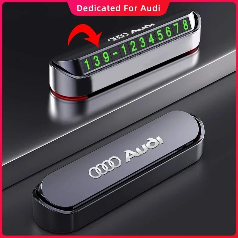 Автомобильная скрытая парковочная карта с номером телефона для Audi Sline A3 A4 B5 B6 8P 8V 8L
