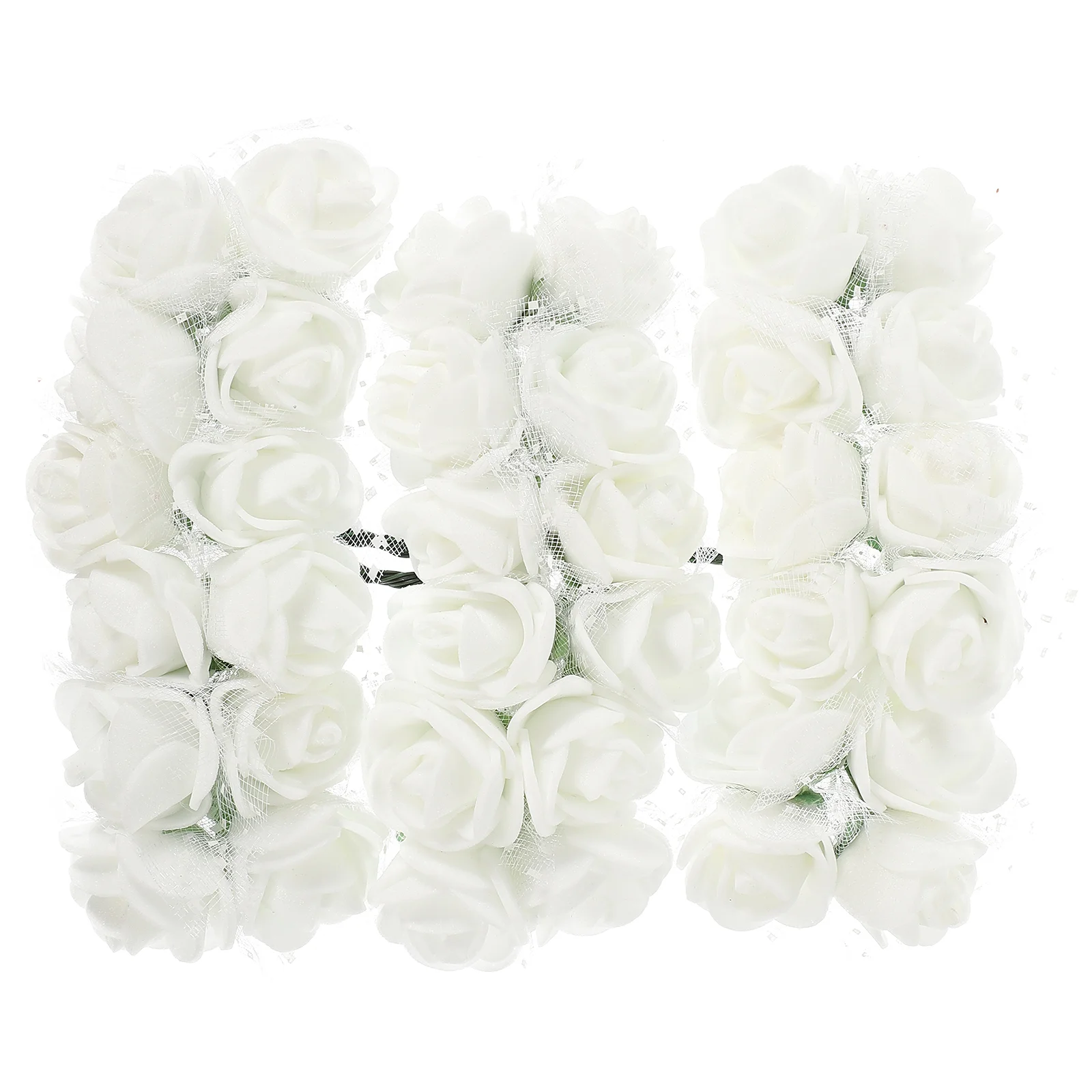 

144 Pcs Hairpin Artificial Rose DIY Flowers Roses Foam Head For Crafts Bulk Fresh Faux Fake