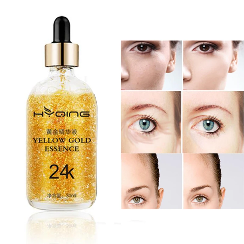 

10pcs/Lot 24k Gold Essence Nicotinamide Facial Anti-Aging Shrink Pores Liquid Hyaluronic Acid Moisturizing Hydrating Skin Care