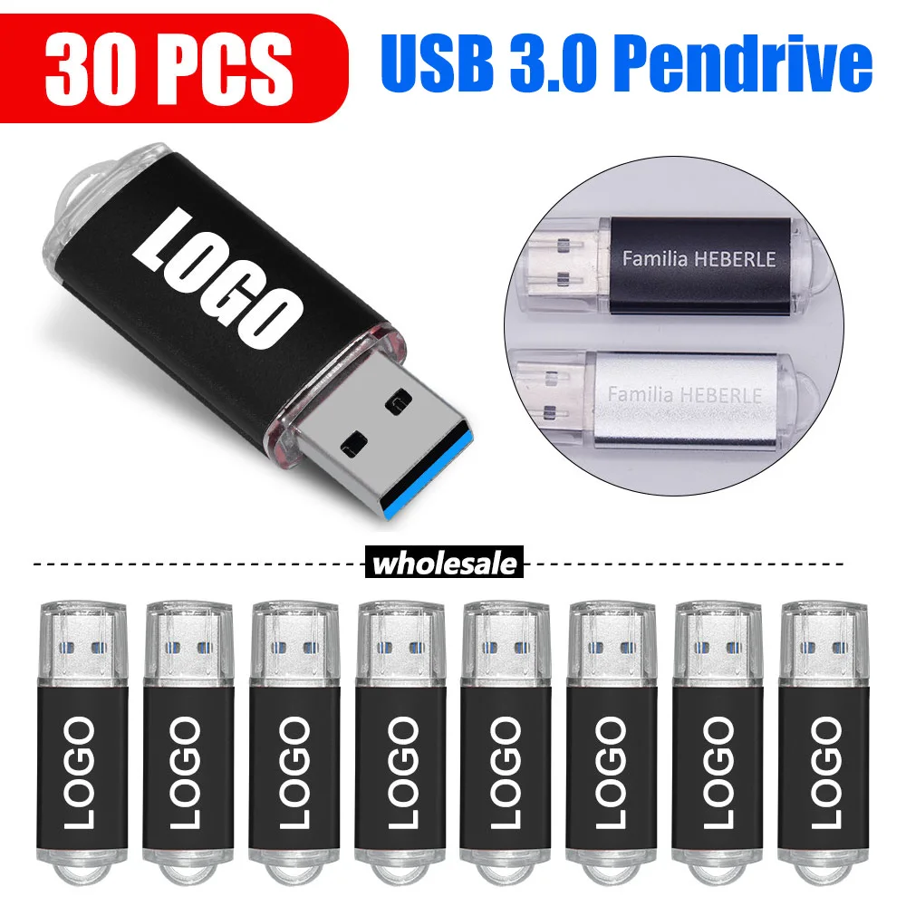 Флеш-накопитель USB 3 0 объемом 64 Гб/32 ГБ 30 шт./партия