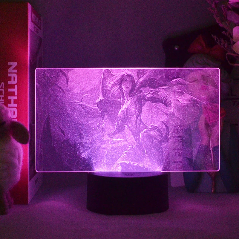 

League Of Legends LOL Figures 3D Picture Lamp Led Battery USB Night Light RGB Neon Gaming Sitting Room Table Decoration For Home