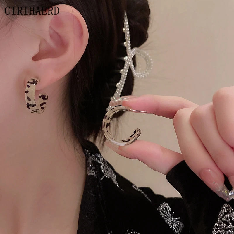 

Jewelry Trend 2022 Women Stud Earrings Korean Fashion 925 Silver Needle Unusual Statement Leopard Earrings Bridesmaid Gift Hots
