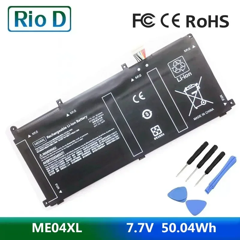 Фото Новый аккумулятор для ноутбука ME04XL 7,7 В 50,04 Втч для ноутбука HP ELITE x2 1013 G3 HSTNN-IB8D 937519-1C1 937434-855 937519-171 №1