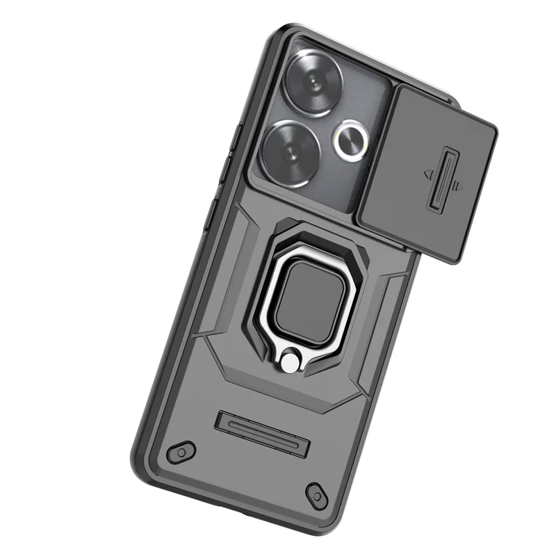 Для Poco F6 5G чехол слайд-объектив для камеры бронированный телефона Xiaomi PocoF6 Little F 6