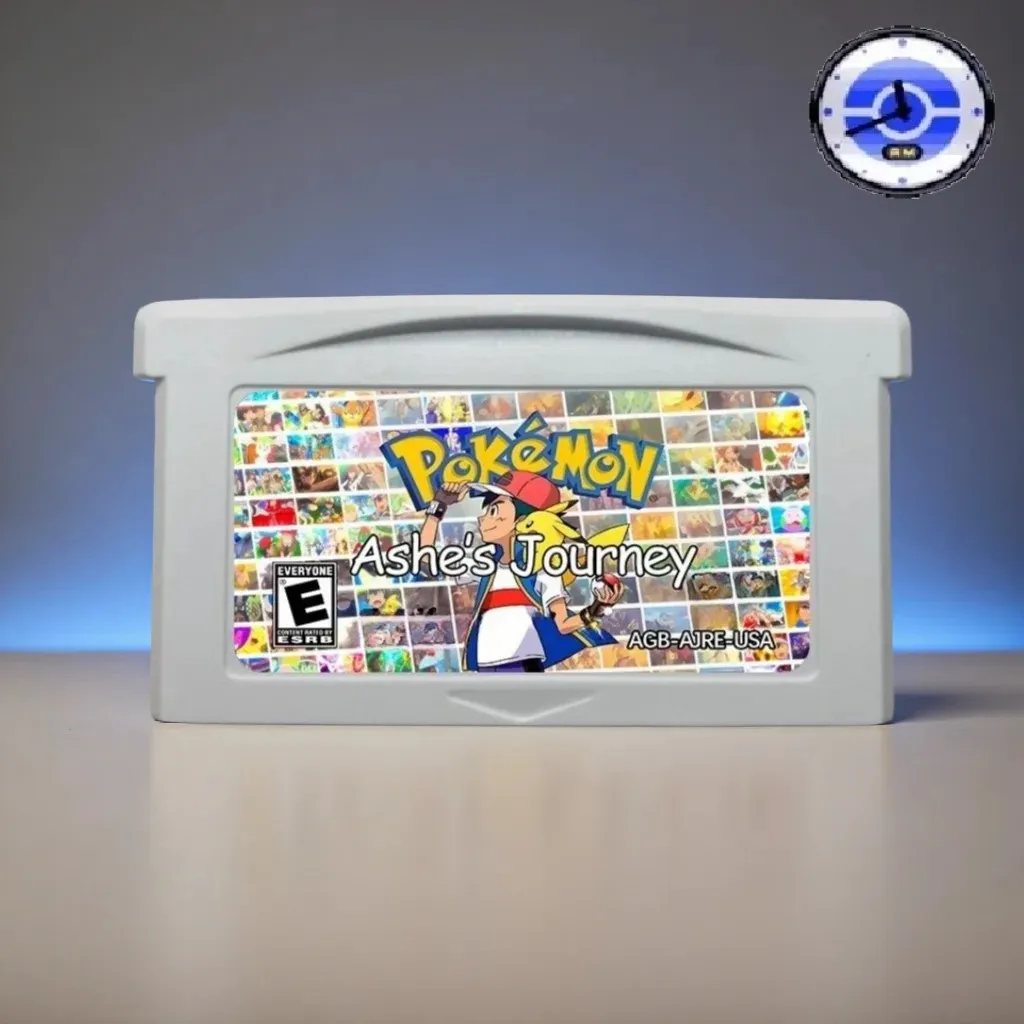 Фото Игровой картридж GBA RTC на английском языке, Pokemon Roaring Red, Black Pearl, Emerald, Ashes Journey, флеш-картридж GBA, модифицированный ROM. №3