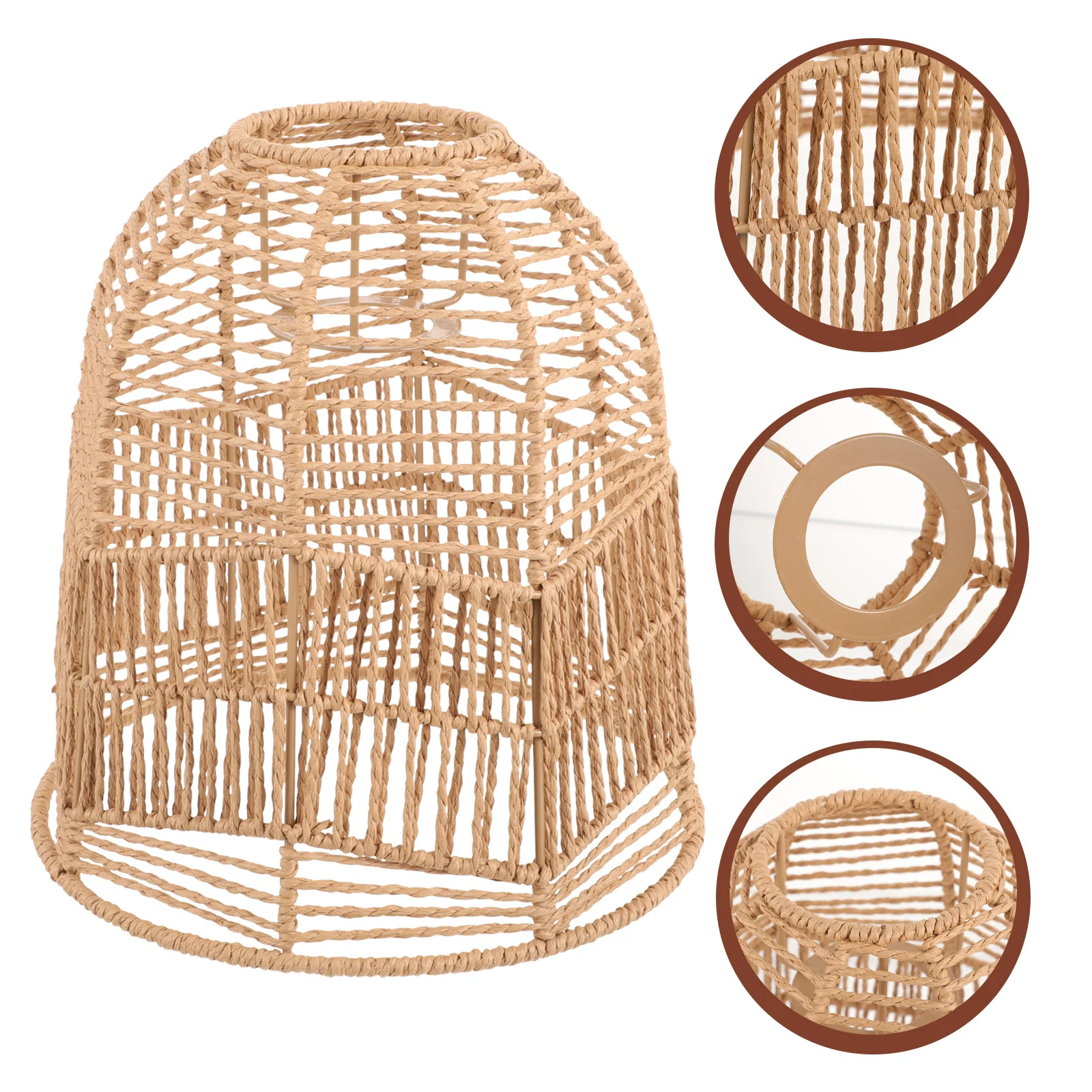 

Small Lampshade E27 Base Indoor Light Cover Paper Weaving Ceiling Light Shade