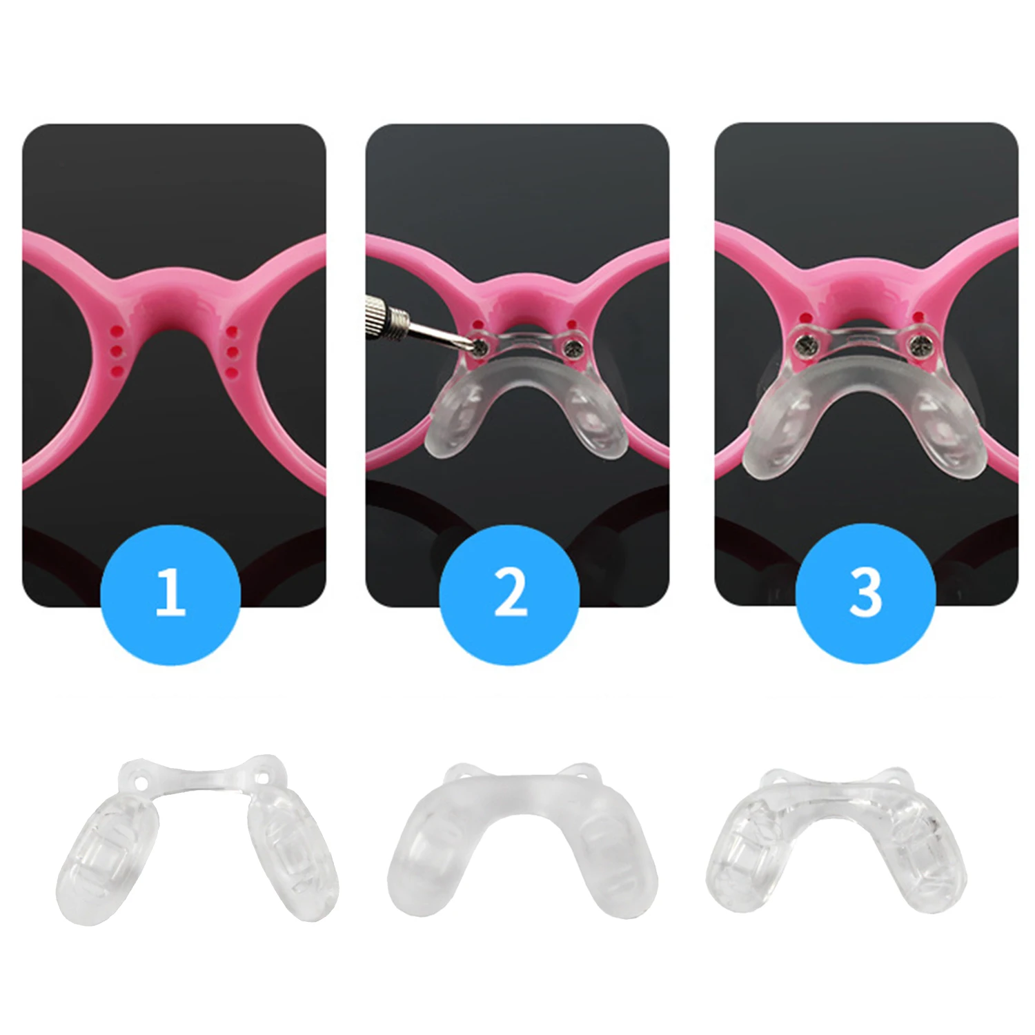 100% Совершенно новые U-образные силиконовые сочетающиеся очки мягкие носоупоры