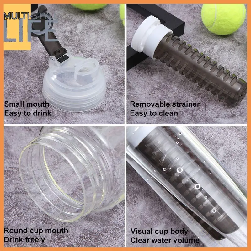 

Drinkware Straw Cup Gradient Color Outdoor Fitness Sports Bottle Portable Large Capacity Sports Bottle Kettle Plastic Water Cups