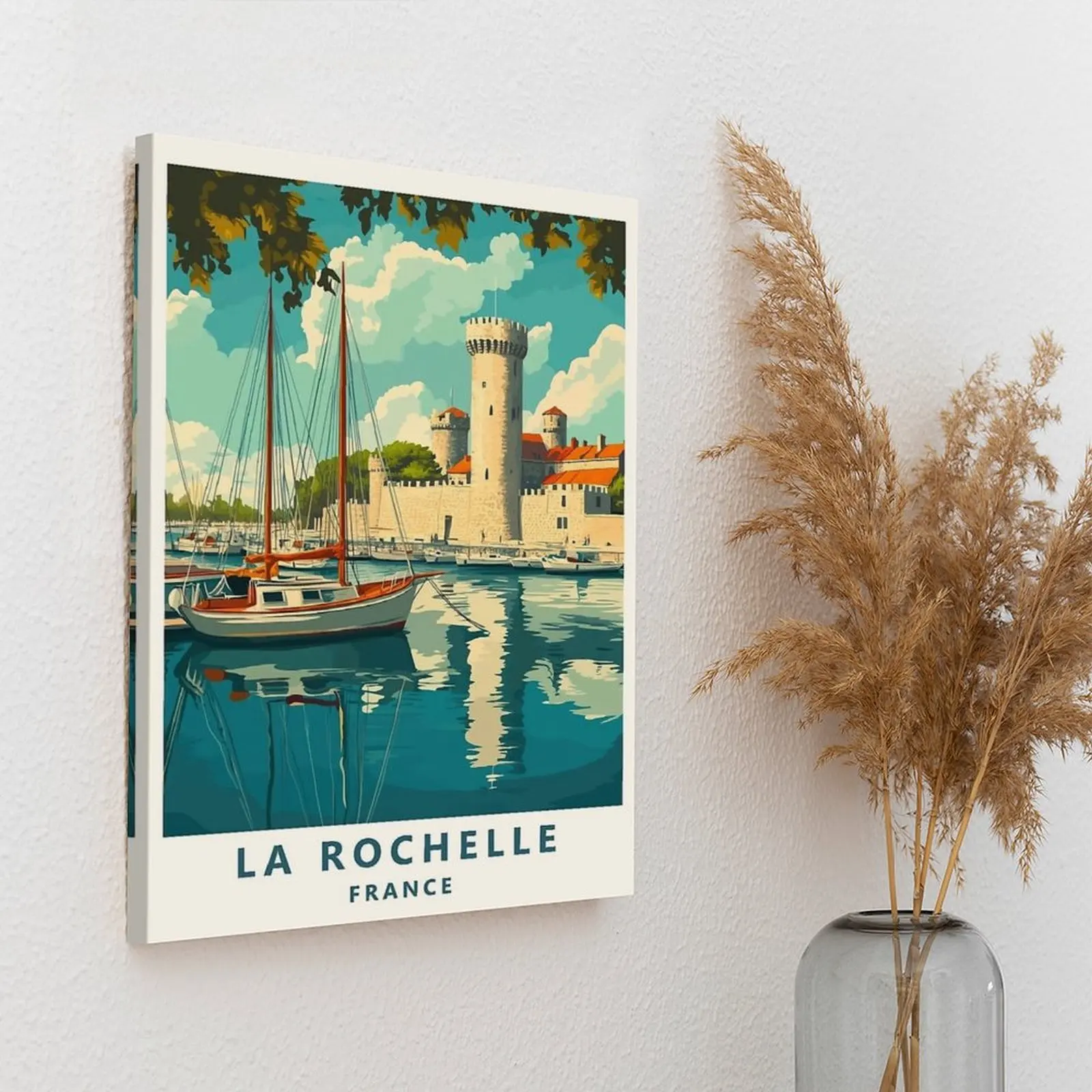 Фото La Rochelle Fort Boyard La Rochelle Франция Винтаж Путешествия Туризм Гостиная Настенная роспись Персонализированные настенные картины в рамке №4