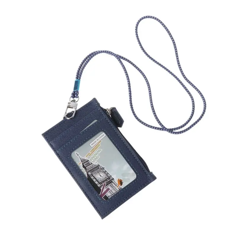 

Women Business Card Holder Wallet Men PU Leather ID Cards Holders for CASE Neck