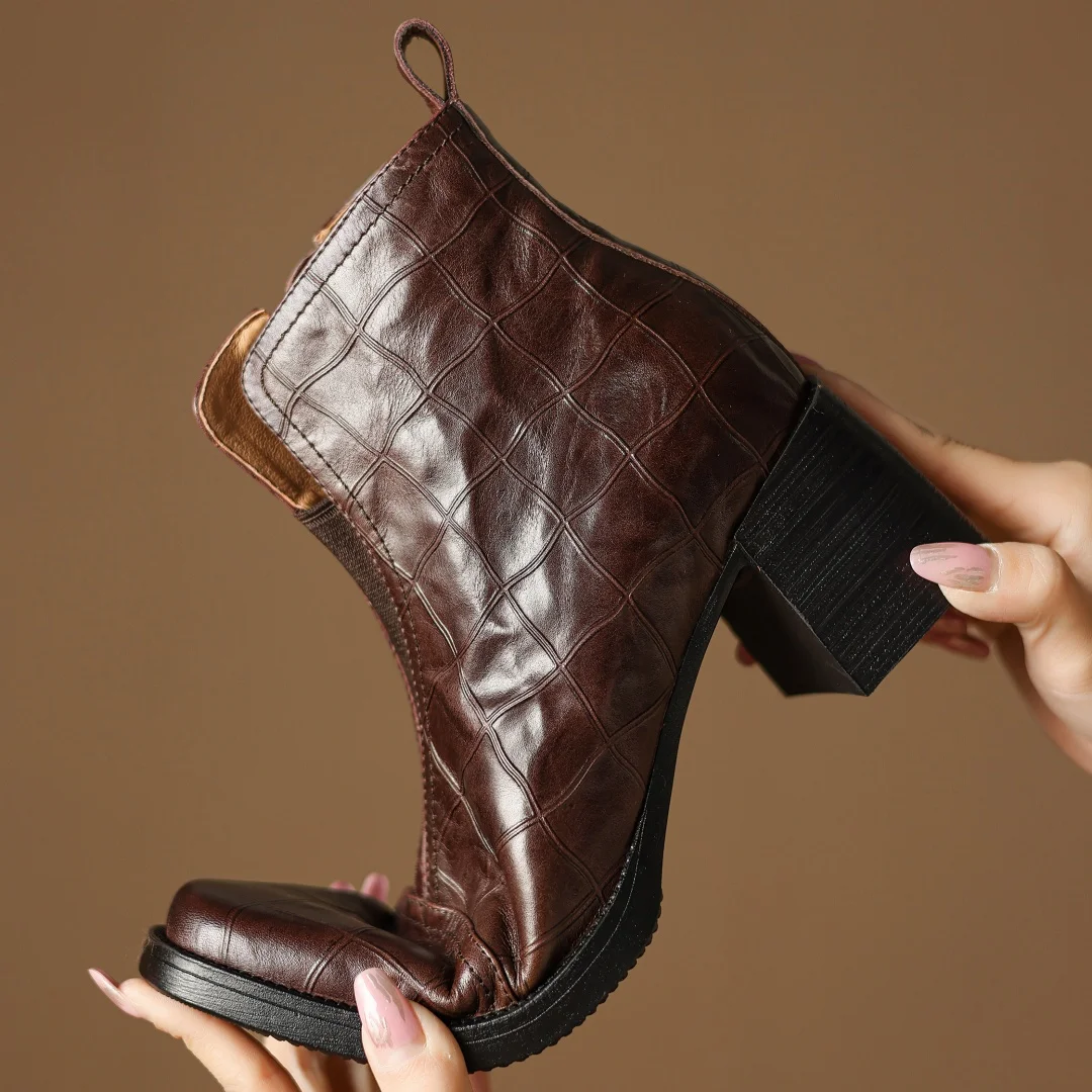 Женские ботильоны из коровьей кожи повседневные Мягкие короткие ботинки на