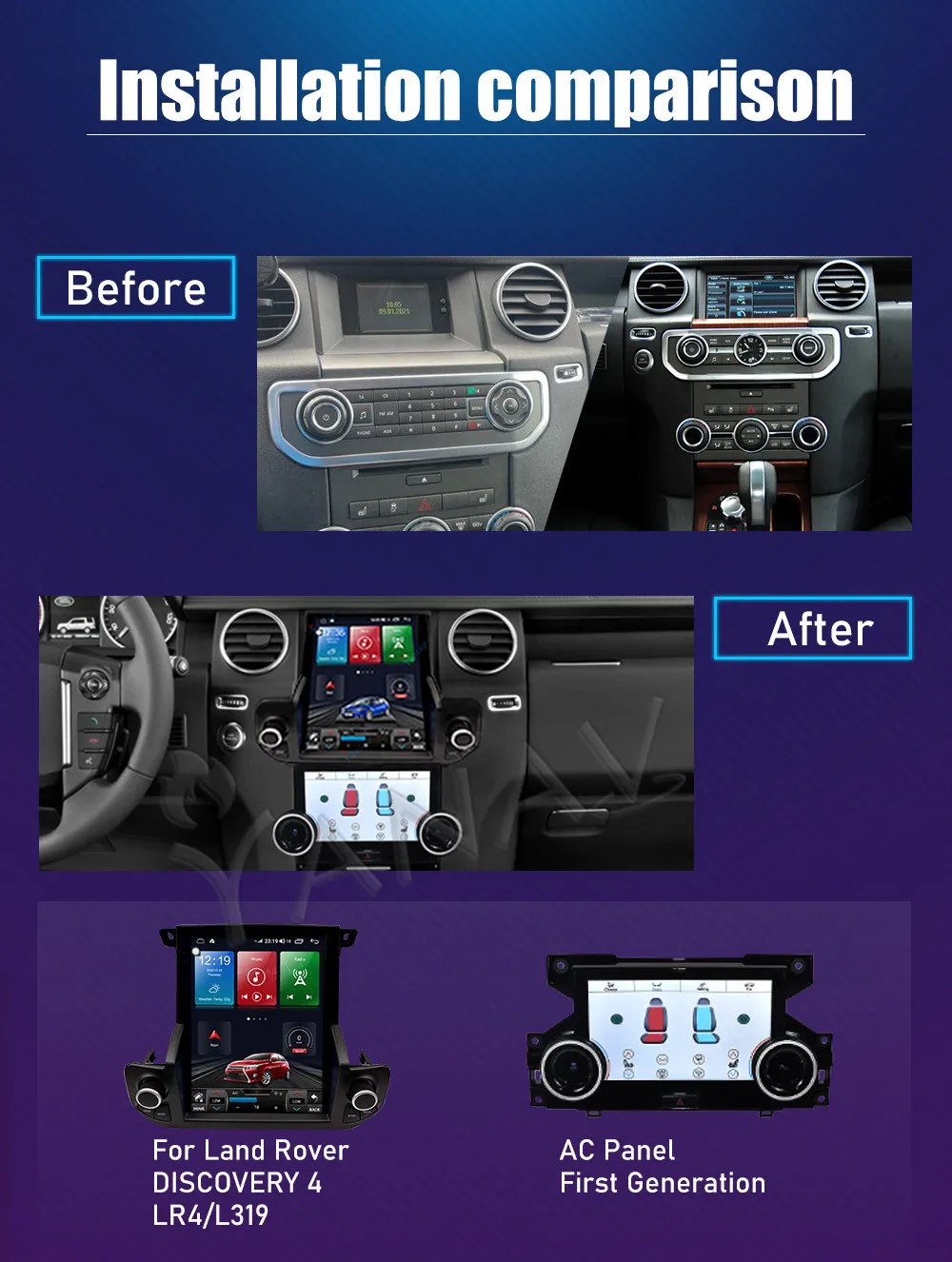 128G головное устройство GPS-навигация автомобильное радио Carplay для Land Rover Landrover Discovery