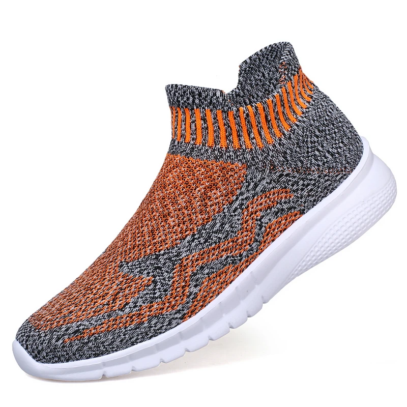 

Men's Fashion Sneakers Casual Shoes Sports Shoes Knitted Breathbale Running Shoes Non-slip Walking Comfort Slip on Shoes