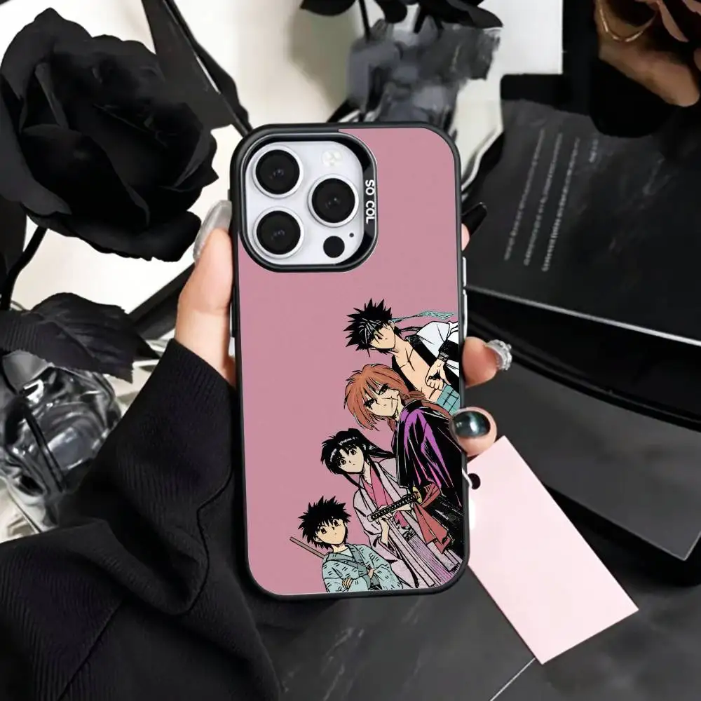 Фото Чехол для телефона Samurai Rurouni K-Kenshin для iPhone 17, 16, 15, 14, 13, 12, 11 Plus, Pro Max, цветной, с серебряным покрытием внутри №4