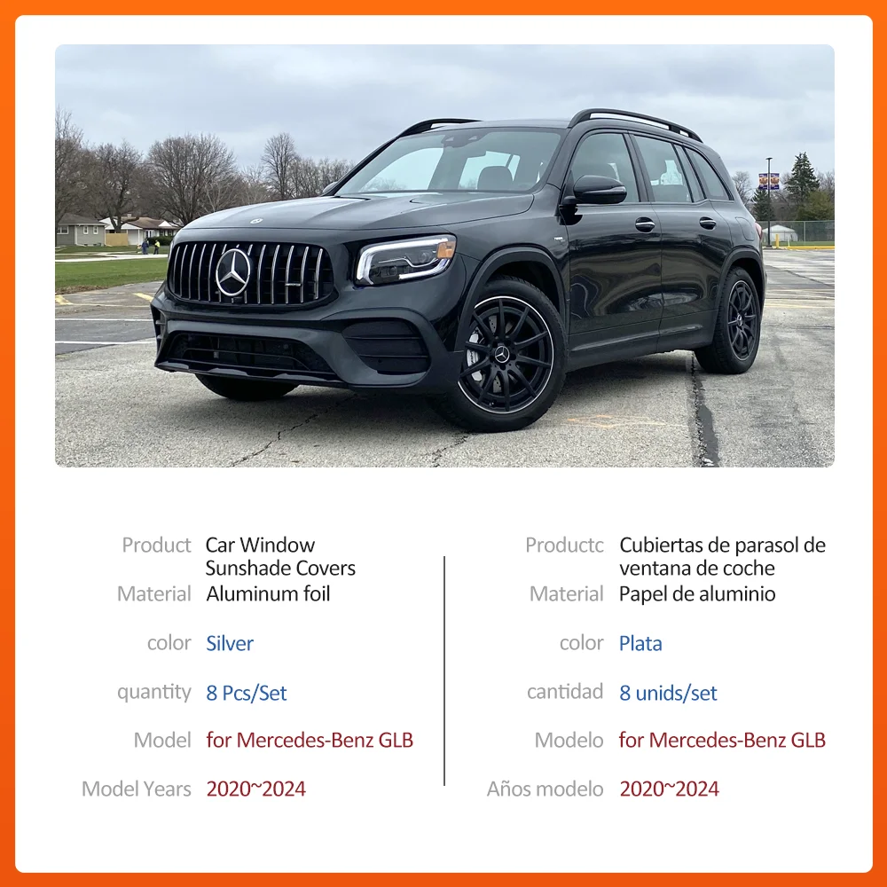 Автомобильный Магнитный солнцезащитный козырек для Mercedes-Benz GLB X247 180 250 200 2020 ~ 2024 2021