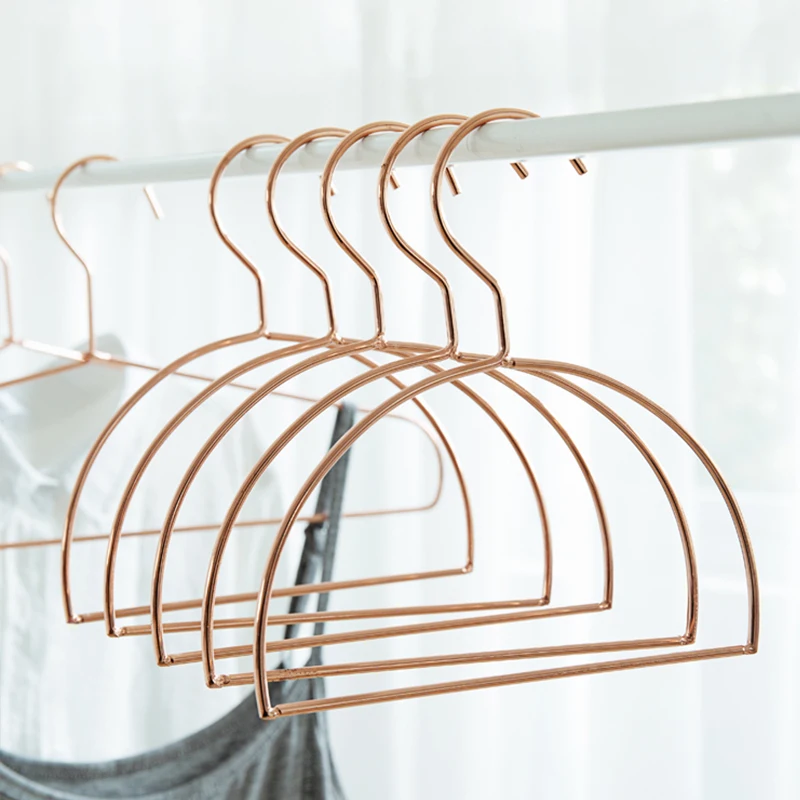 

Nordic style Rose Gold Iron Semicircle Shape Hangers Wall Hook Tool For Clothes Tie Towel Storage Rack Home Organizer Decor