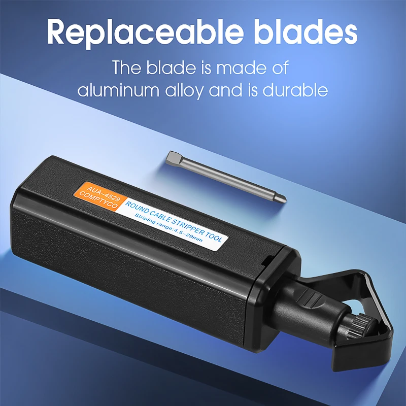 AUA-4529 4.5-29mm Round Cable Stripper Tool Cable Jacket Slitter Dual Use Longitudinal transverse