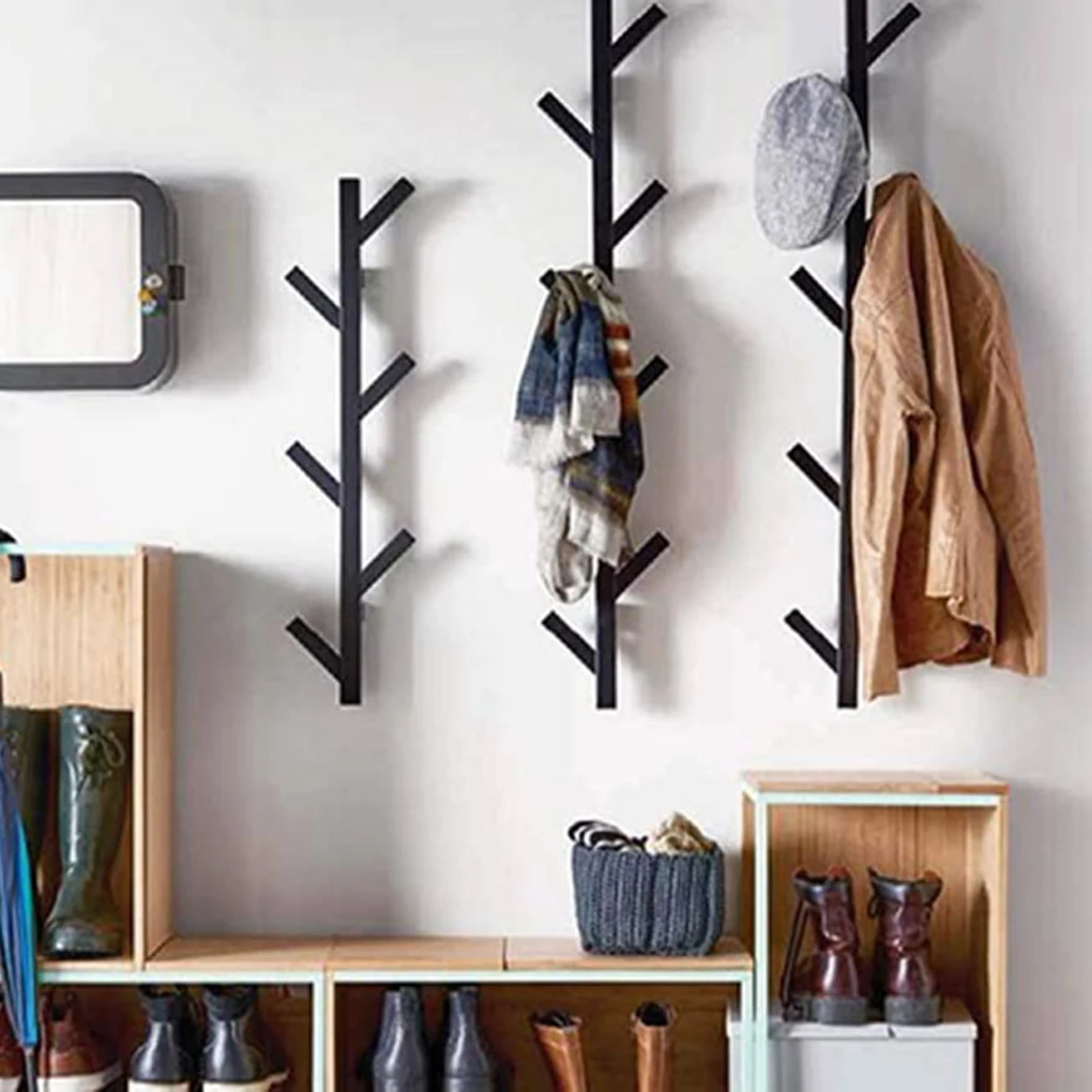 

Clothing Rack Branch Shape Wall Hooks Hanger Handbag Living Entryway