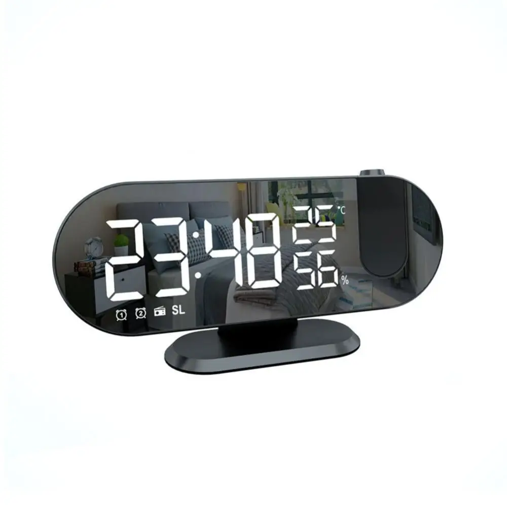 

High-definition Projection Electronic Desktop Clocks Usb Cahrging Brightness Adjusted Smart Home Wake Up Clock Fm Radio Hot
