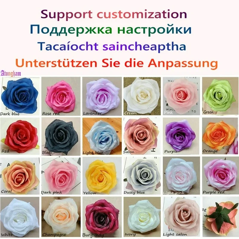 10 шт./партия Декоративные искусственные розы из шелка