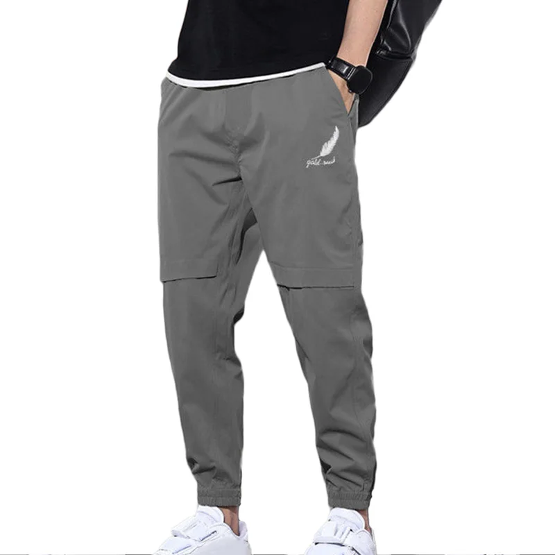 

Men Casual Pants Work Pants Polyester Long Pants Trousers Loose Spring Outdoor Jogging