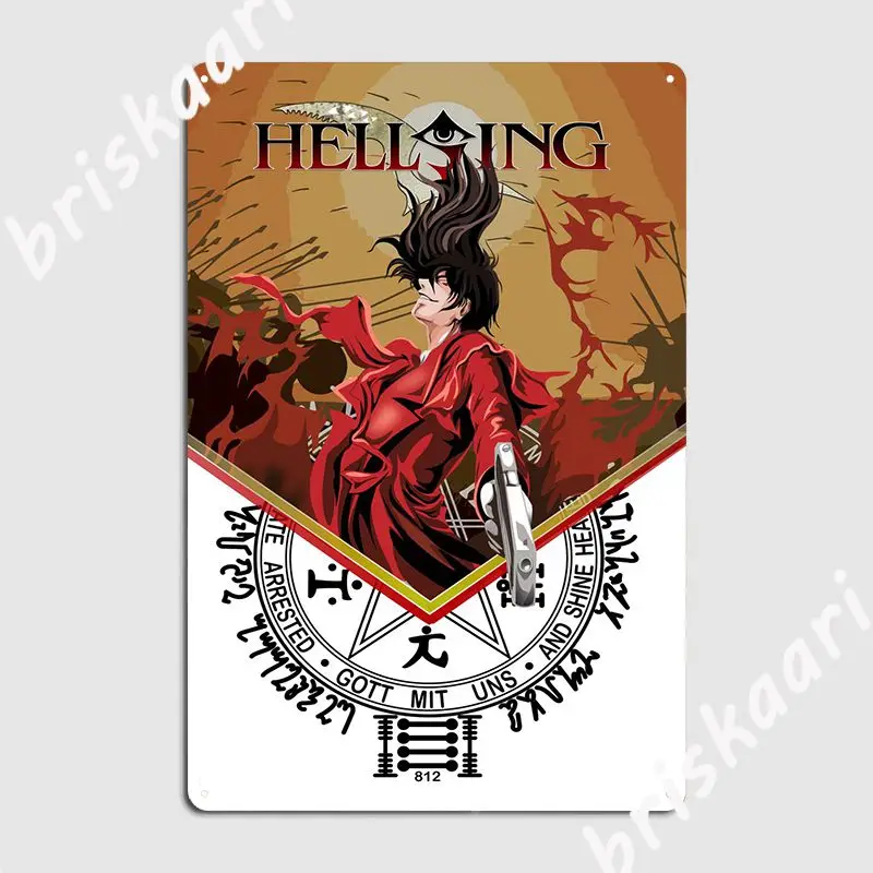 

Hellsingalucard Metal Plaque Poster Wall Decor Cinema Living Room Mural Funny Tin Sign Poster