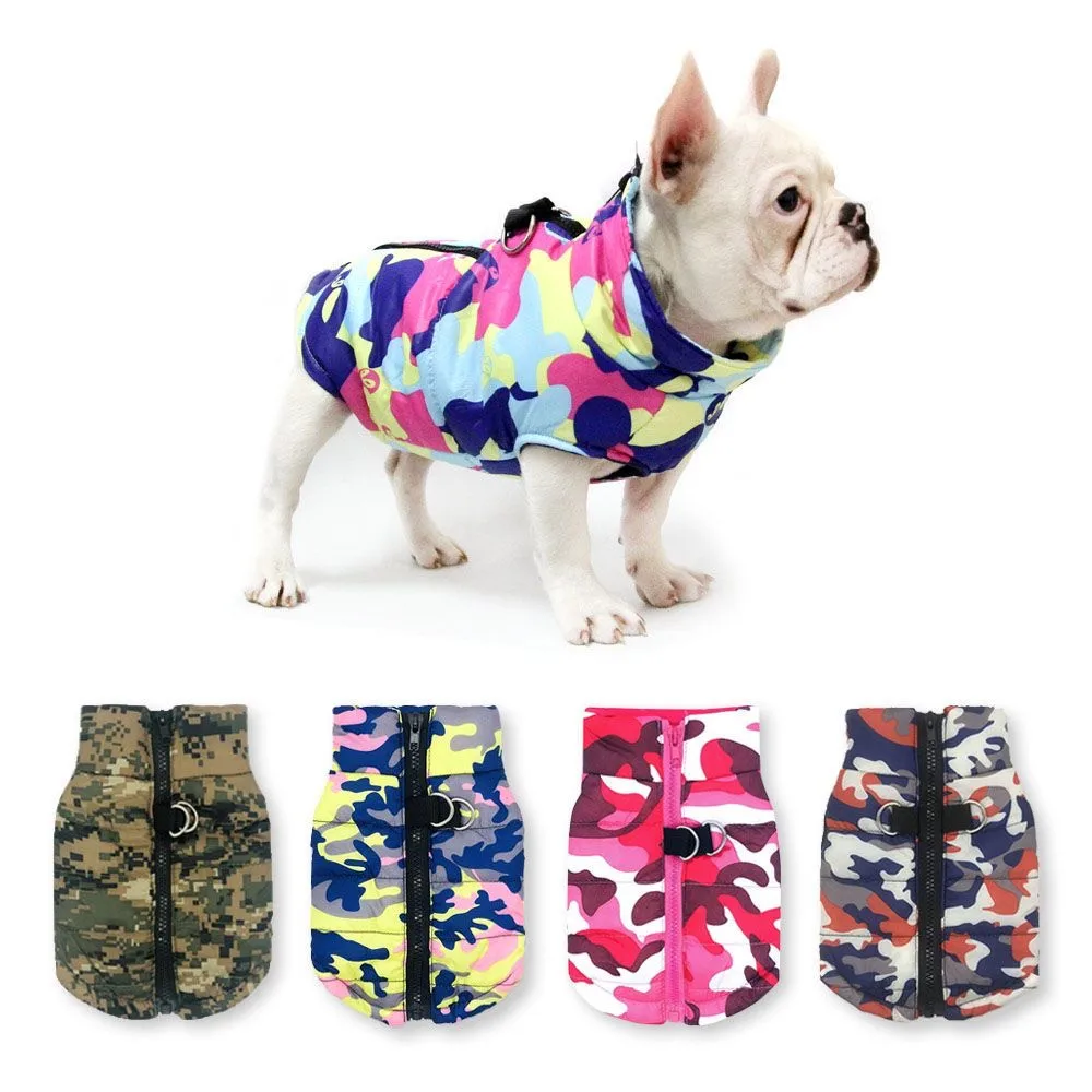 

Winter Dog Coat Waterproof Camo Pattern Puppy Clothes Small Dog Jacket Chihuahua Yorkie Clothing Pet Vest Pet Outfit XS-XL