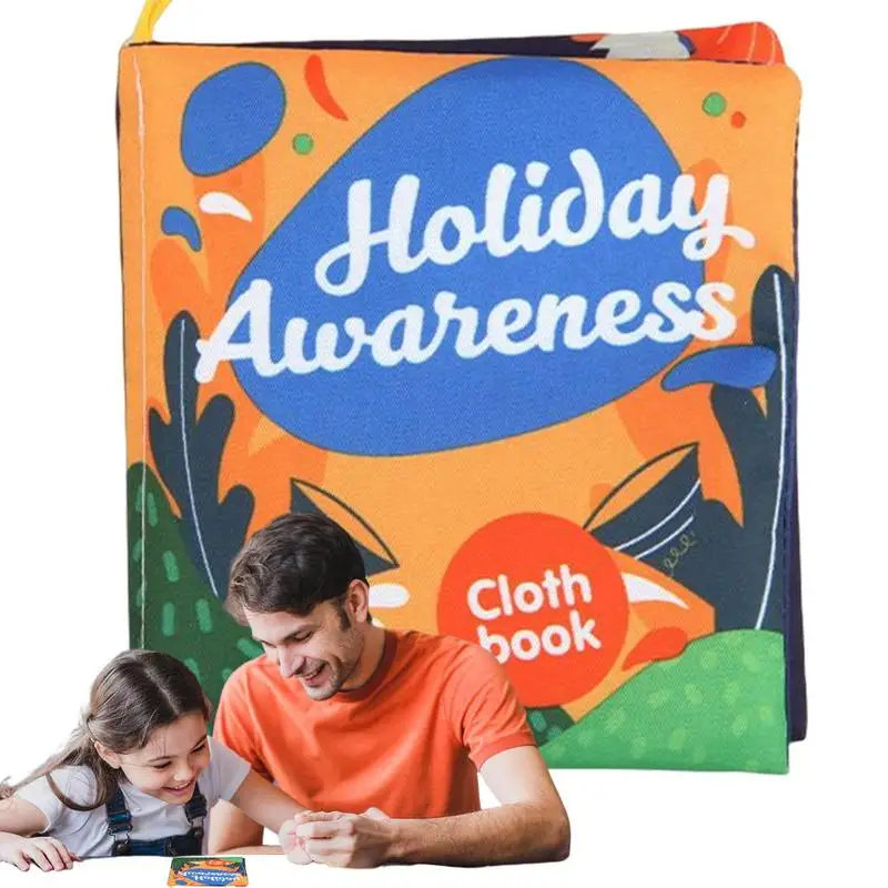 

Детские книжки с мерцанием, Мягкая книга из искусственной ткани для раннего развития, игрушка для распознавания животных при транспортиров...