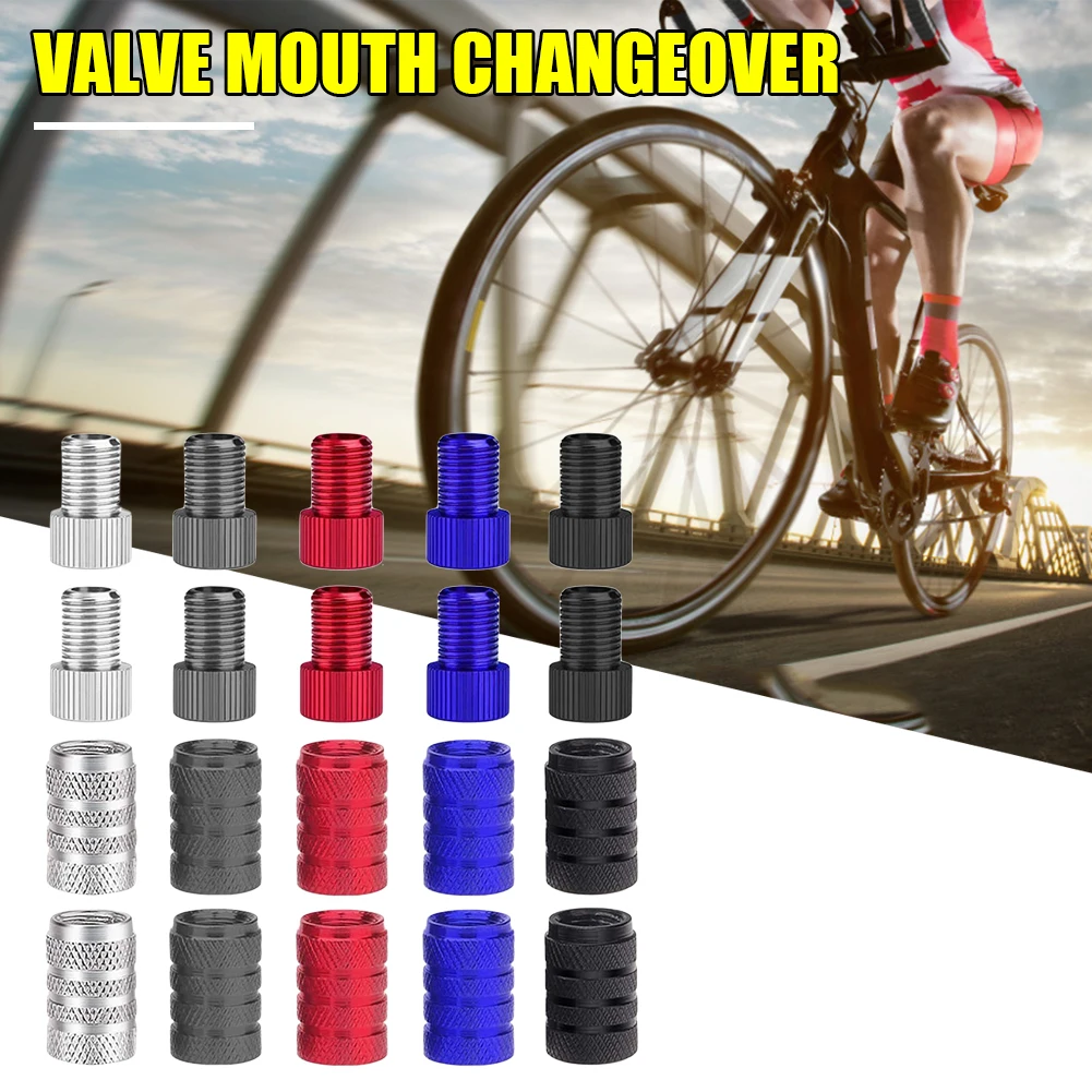 

20x адаптер клапана с колпачком для велосипеда преобразователь из алюминиевого сплава Преста для клапана шрадера велосипедные портативные ...