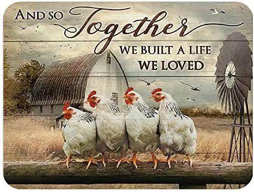 Жестяной знак Амелия Шарпе, забавный, мы любим курицы и фермы, подходит для дома, кухни, фермы, настенное украшение, алюминиевый металлический знак
