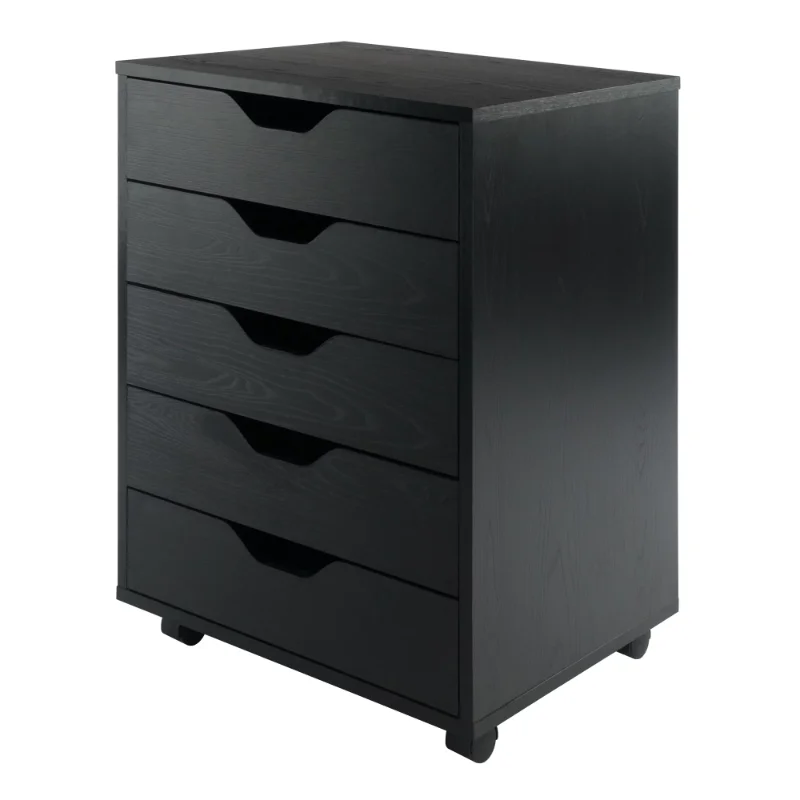 

Winsome Wood Halifax 5-Drawer Mobile Cabinet, Black