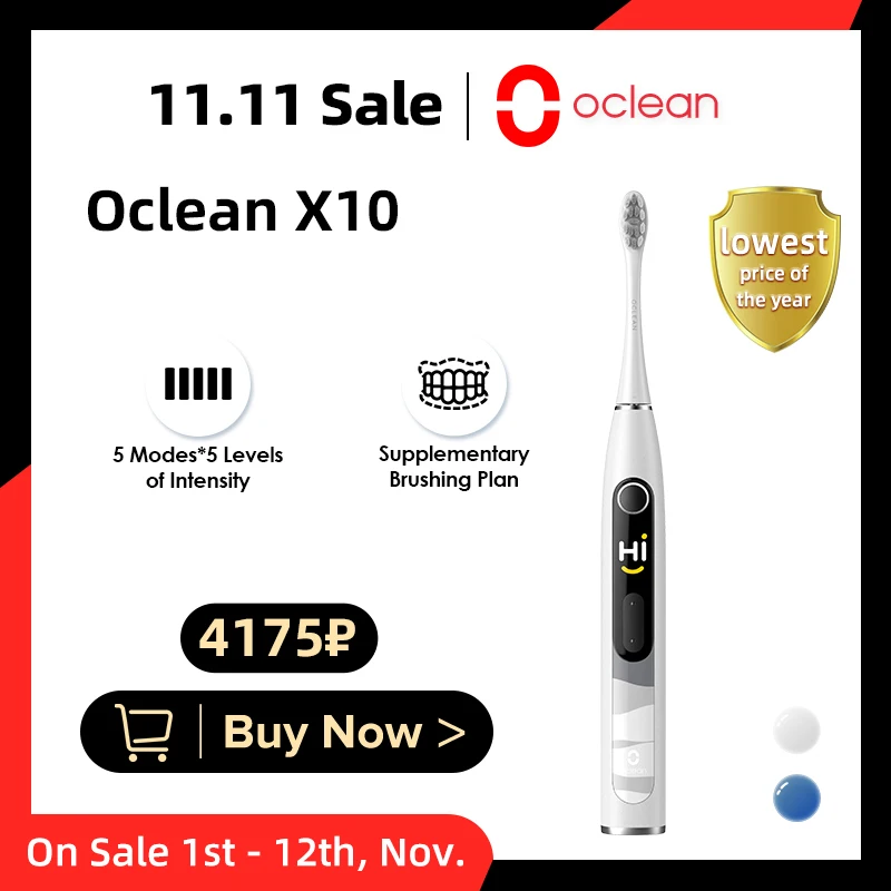 Oclean X10 Умный Соник Электрический Зубные щетки Набор Ультразвук Стоматологический Отбеливание Перезаряжаемые Автоматический Ультразвуков...