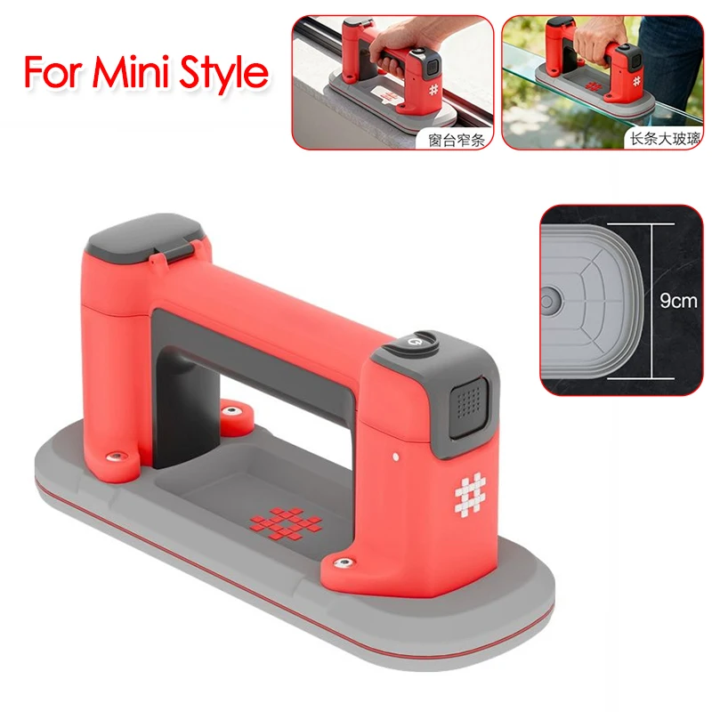 24x9 см мини-электрическая присоска 120 кг светодиодный интеллектуальный дисплей вакуумная подъемная чашка для гранитной плитки стекло узкие полоски материалы