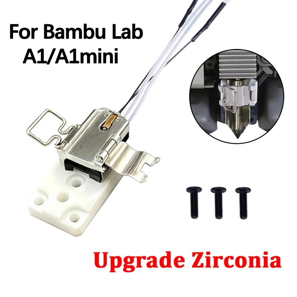 Фото Обновленный нагревательный блок хотэнда для Bambu Lab A1/A1 Mini, высокотемпературный, для Bambu Lab A1 Mini, аксессуары Bambulab №1