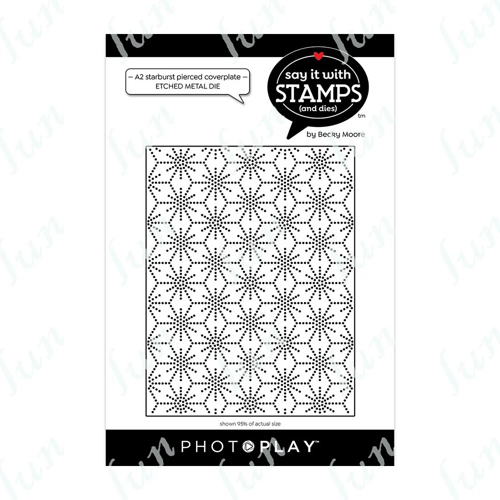 

Hot New Starburst Pierced Coverplate Metal Cutting Dies for Diy Crafts Making Greeting Cards Scrapbooking Coloring Decor Molds