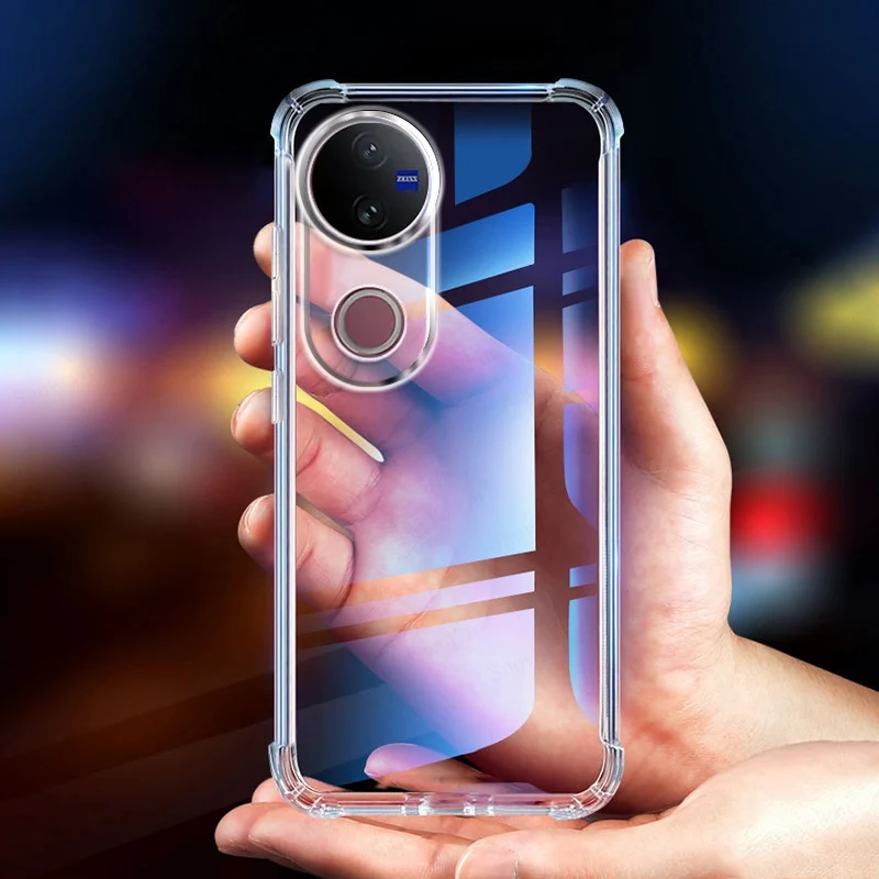 Для Vivo V50 противоударная подушка безопасности полная защита мягкий чехол из ТПУ