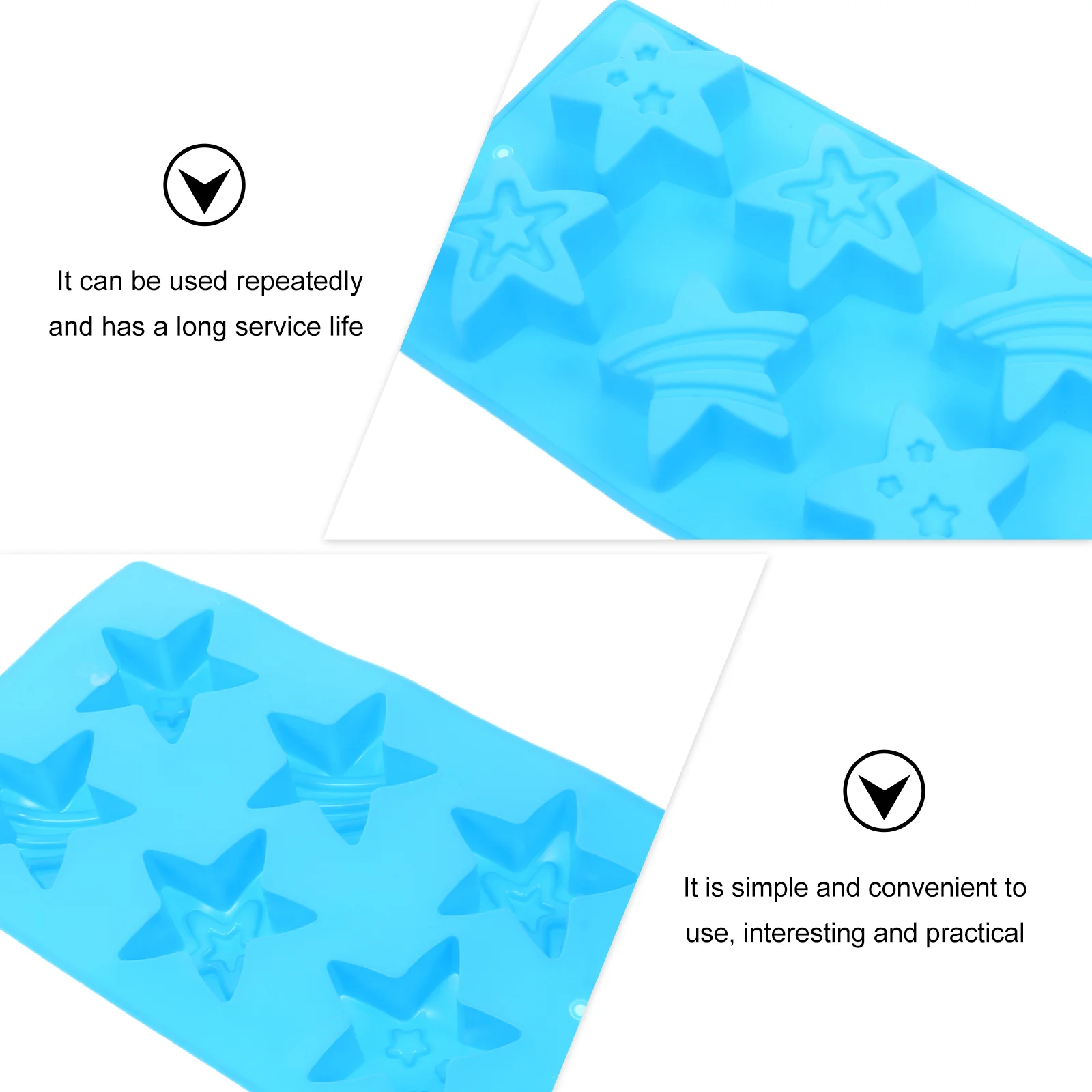 Форма с шестью отверстиями и пятиконечной звездой силиконовые формы для мыла