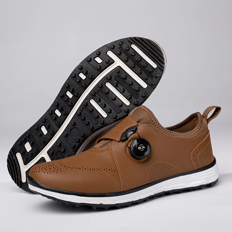 

New Brand Men's Golf Shoes Leather Outdoor Golf Walking Training Women's Sports Shoes Large Size 37-47