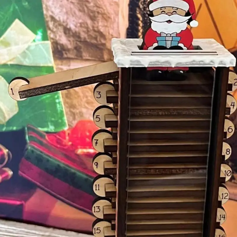 Календарь с Санта-Клаусом деревянное настольное украшение календарь обратным