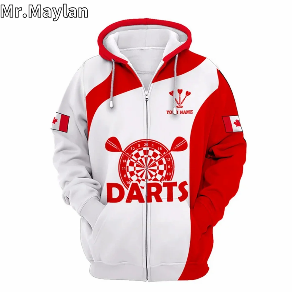 Канада дротики 3D персонализированная одежда куртка Мужская/Женская толстовка