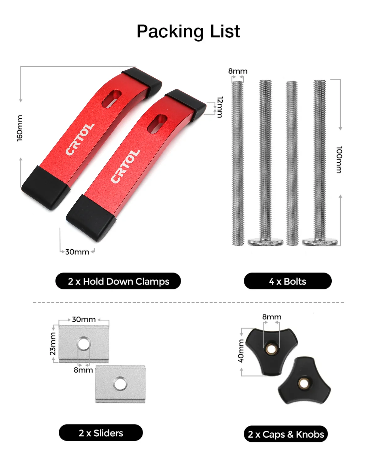 CRTOL 2 комплекта быстродействующий Т-образный удерживающий зажим