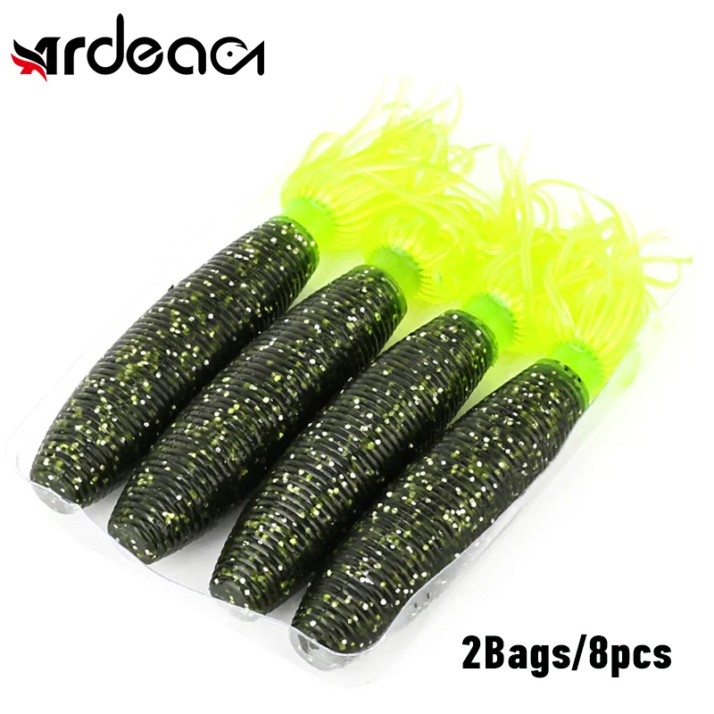 

ARDEA Ika Soft Lure 9cm 2bags/8pcs Silicone Easy Shiner Shad Wobblers Fishing Bait Artificial Stick Worm Black Bass Perch Tackle