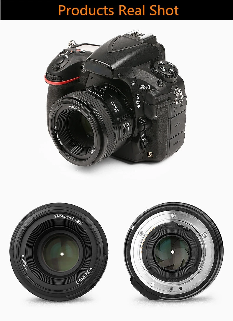 Для объектива YONGNUO YN 50 мм f/1 8 AF линзы с автофокусом и апертурой для цифровых