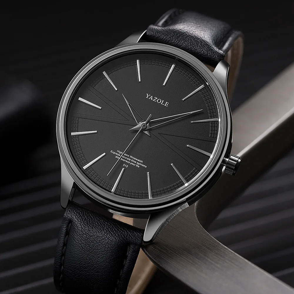 

Simple Leather Casual Wrist Watch Quartz Steady Meticulous Waterproof Watches For Men Generous Elegant Exquisite Classic Gifts