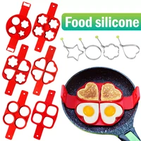 silicone egg ring pancake maker mould reusable nonstick fried egg shaper omelette moulds for kitchen baking cooking accessories