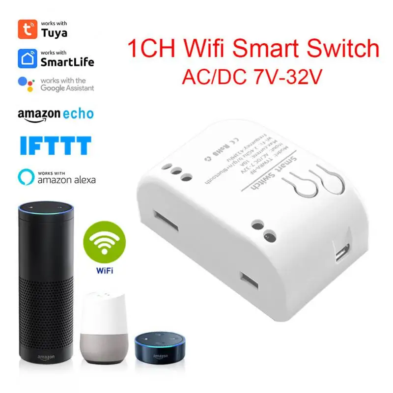 Умный переключатель Tuya дом 1CH Беспроводной Wi-Fi Релейный модуль Пульт