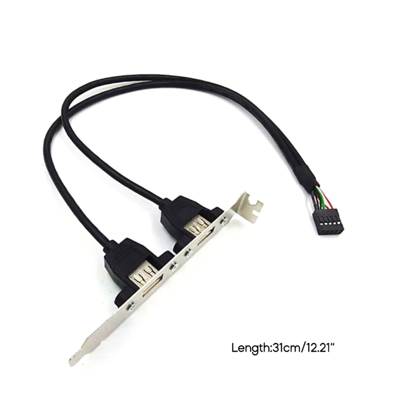 Y1UB 2 порта USB2.0 USB 2.0 гнездо к материнской плате 9-контактный адаптер PCI-кабеля